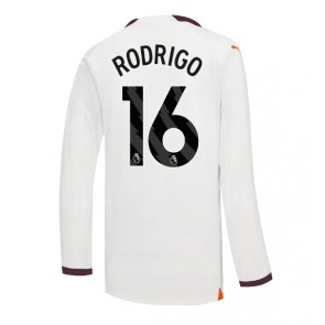 Manchester City Rodri Hernandez #16 Replika Udebanetrøje 2023-24 Langærmet